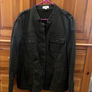 LOFT Dark Green Utility Jacket